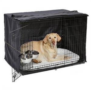 lot 78441 image: MidWest Dog Crate Starter Kit 42 2-Door iCrate, Pet Bed, Crate Cover & 2 Pet Bowls Ideal for Large Dog Breeds