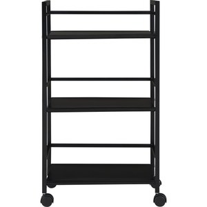 lot 78442 image: Marshall 3 Shelf Metal Rolling Utility Cart - Black - Ameriwood Home