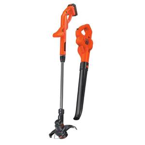 lot 78478 image: BLACKDECKER LCC221 20V MAX 10-Inch Lithium-Ion 1.5Ah String Trimmer & Sweeper Combo Kit