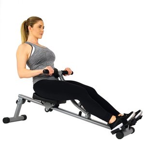 lot 78485 image: Sunny Health Fitness Adjustable Resistance Rowing Machine wMonitor - SF-RW1205