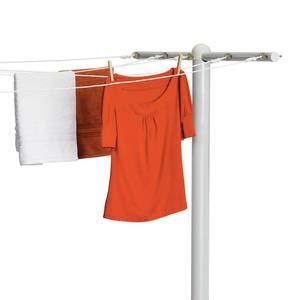 lot 78490 image: Honey Can Do T-Post Outdoor Clothesline with 5 Lines