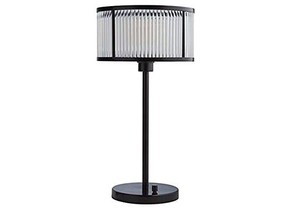 lot 78497 image: Amazon Brand �� Stone & Beam Modern Art Deco Table Desk Lamp, Acrylic Shade Matt Black