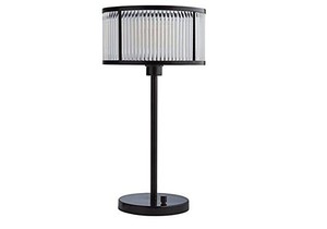 lot 78498 image: mazon Brand �� Stone & Beam Modern Art Deco Table Desk Lamp With Light Bulb And Acrylic Shade - 8 x 8 x 22 Inches, Black