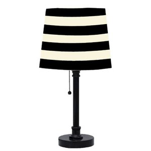 lot 78706 image: Jump and Dream Nursery Black and White Stripe Stick Lamp- 22 H