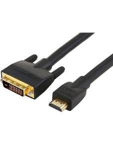 lot 78714 image: AmazonBasics HDMI to DVI Adapter Cable, Black, 25 Feet, 5-Pack