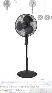 lot 78735 image: Lasko Elite Collection 16�� Pedestal Fan With Remote Oscillation And Thermostat