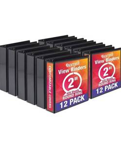 lot 78754 image: Samsill Economy 3 Ring View Binder, 2 Inch Round Ring