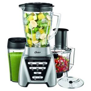 lot 78757 image: Oster Pro 1200 Blender Plus Smoothie Cup & Food Processor - Brushed Nickel-BLSTMB-CBF-000