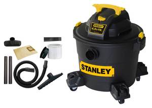 lot 78761 image: Stanley - 10-Gal. WetDry Vacuum - Black
