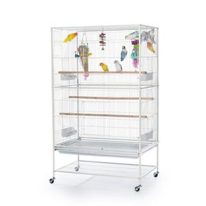 lot 78762 image: Prevue Pet Products Wrought Iron Flight Cage with Stand