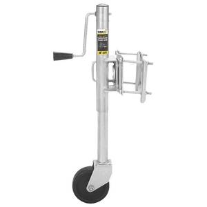 lot 78765 image: Maxxtow Towing Products 70148 10 Lift Swing Back Trailer Jack with Single Wheel - 1000 lbs. Capacity