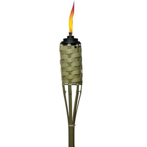 lot 78775 image: TIKI Brand 57-inch Luau Bamboo Torch with Easy Pour System Natural multiple pack