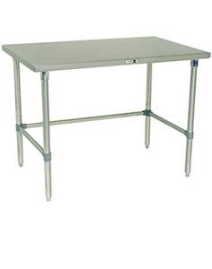 lot 78791 image: John Boos ST6-2436GBK 16 Gauge Stainless Steel Work Table with Galvanized Base and Bracing, 36 x 24