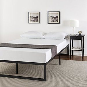 lot 78794 image: Zinus Abel 14 Inch Metal Platform Bed Frame with Steel Slat Support, Mattress Foundation, Full
