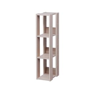 lot 78808 image: IRIS USA, Slim 3-Shelf Wood Rack, Light Brown