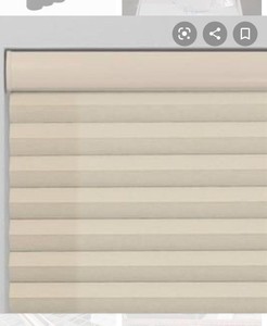 lot 78817 image: DEZ Furnishings QDCM440480 Cordless Light Filtering Pleated Shade, 44W x 48L Inches, Camel