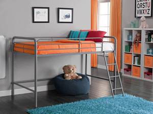 lot 73829 image: Junior Metal Loft Bed Complete Kids Room