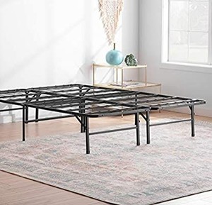lot 73845 image: Linenspa 14 Inch Folding Metal Platform Bed Frame - 13 Inches of Clearance - FULL