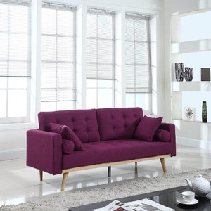 lot 73847 image: Divano Roma Furniture Mid-Century Sofas, Purple