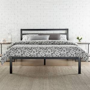 lot 73859 image: Zinus Modern Studio Platform 1500H Metal Bed FrameMattress Foundation with Headboard, Queen