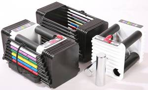 lot 73875 image: PowerBlock Personal Trainer Set, 5 to 50 Pounds per Dumbbell
