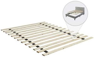 lot 73879 image: Greaton 0.75-Inch Standard Mattress Support Wooden Bunkie BoardSlats, Queen, Beige