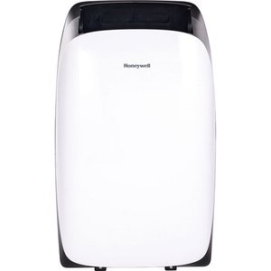 lot 73892 image: 14,000 BTU Portable Air Conditioner with LED Display, White (MISSING REMOTE AND DRAIN TUBE)