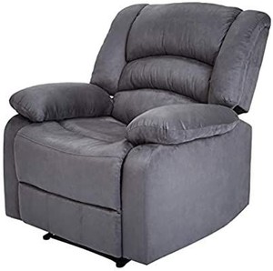 lot 73904 image: JC Home Liano Recliner Chair with Microfiber Upholstery, Stone Blue