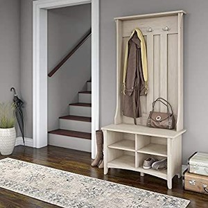 lot 73916 image: DOES NOT INCLUDE SHOE RACK -- Bush Furniture Salinas Hall Tree