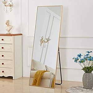 lot 73917 image: Aluminum Alloy Thickened Frame-65x22��, Full Length Mirror, Floor Mirror, Standing Mirror, Full Body Mirror, Large Mirror, Floor Length Mirror, Wall Mirror, Gold Mirror, Gold Aluminum Frame