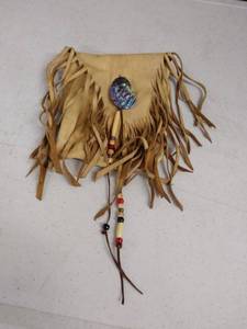 lot 6068 image: indian leather pouch