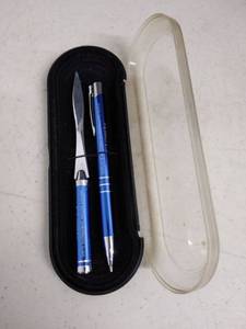 lot 6106 image: blue pen and letter opener set