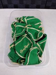 lot 6141 image: small green crown royal bags