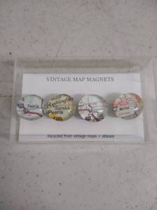 lot 6166 image: vintage map magnets