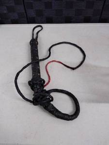 lot 6194 image: leather whip