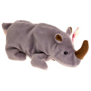 lot 6222 image: Beanie Babies Spike the Rhino Beanie Baby Plush