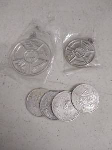 lot 6244 image: swimming metal and tin coins