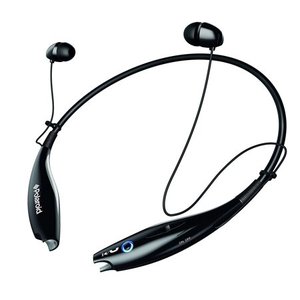 lot 6248 image: Polaroid Neckband with Magnetic Ear Tips Headphone , Black (PBT96BK)