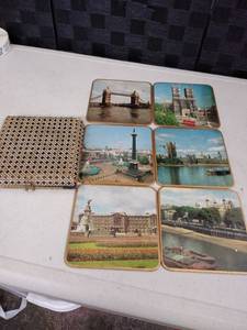 lot 6254 image: vintage win el ware hot plates set of 6