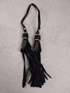 lot 6288 image: black leather tessel