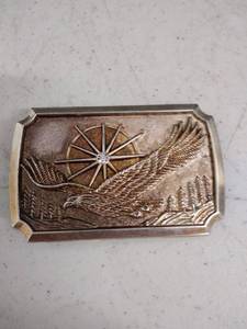 lot 6343 image: eagle belt buckle