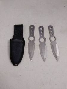 lot 6379 image: set of 3 throwing knifs