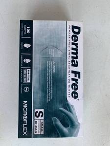 lot 5003 image: Derma Free Powder Fred Vinyl Examination Gloves Size S 100 Pack