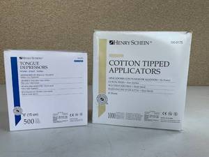 lot 5035 image: Henry Schein Tongue Depressors and Cotton Tipped Applicators