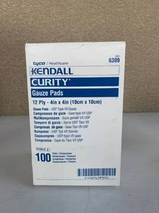 lot 5041 image: Kendall Curitiba Gauze Pad 12 Ply 4x4 Sterile Box if 100
