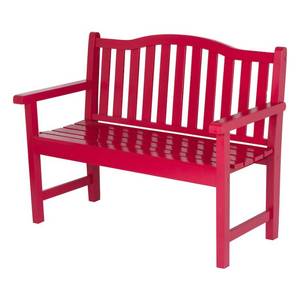 lot 6026 image: Shine Company Inc. 4212CP Belfort Garden Bench, Chili Pepper