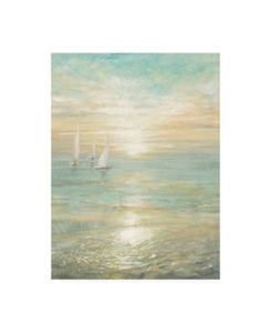 lot 6039 image: Trademark Fine Art Sunrise Sailboats I by Danhui NAI, 24x32