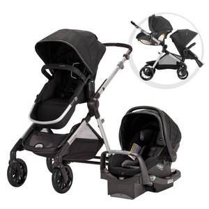 lot 6072 image: Evenflo Pivot Xpand, Single-to-Double Convertible Baby Stroller with Compact Folding design, Stallion Black