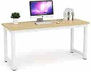 lot 6081 image: Tribesigns Computer Desk, 63 inch Large Office Desk Computer Table Study Writing Desk Workstation for Home Office, Walnut