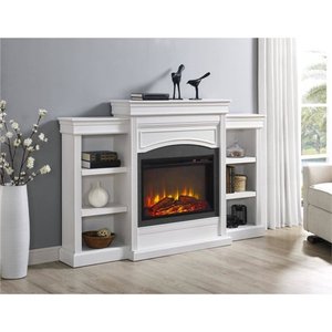 lot 8464 image: Ameriwood Home Lamont Mantel Fireplace, White